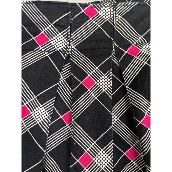 Academia Plaid Mini Skirt Black 12 Skater Grunge Festival Concert Artsy Chic 80s - Picture 4 of 9